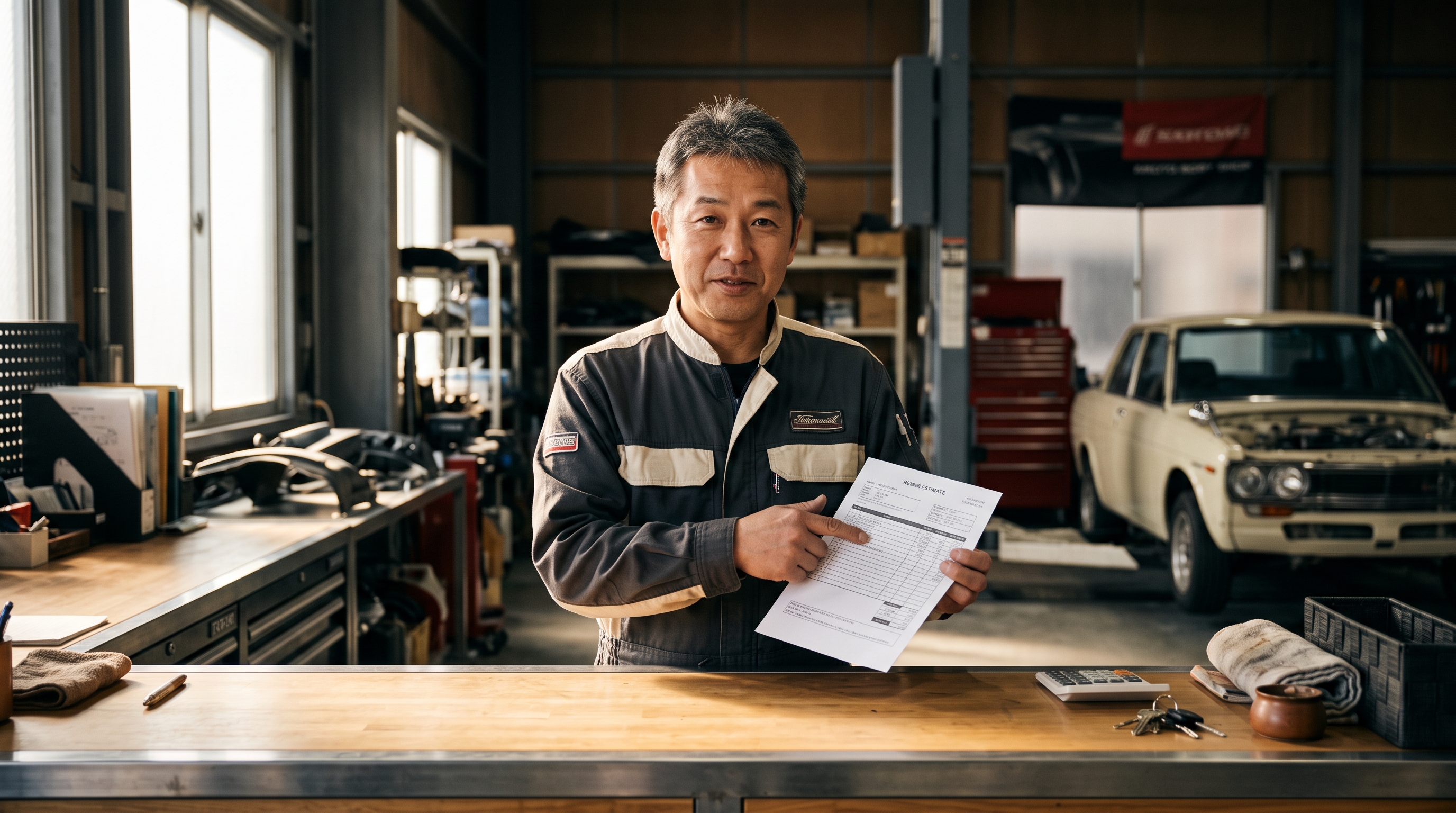 板金塗装の見積書「指数」って何？工賃の決まり方を一宮のPoright代表が解説