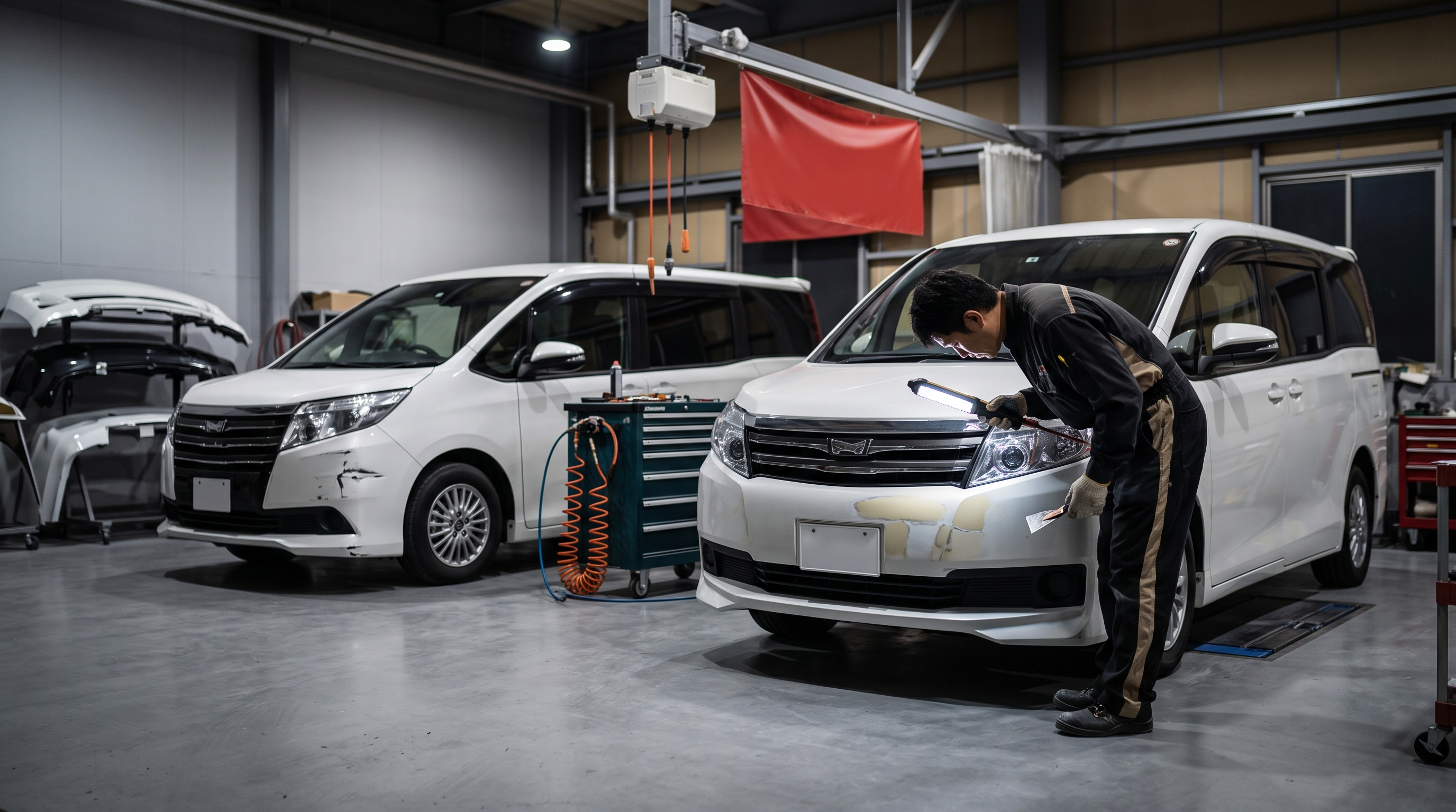 タクシー・介護送迎車の板金修理 — 稼働を止めない工程管理と費用をPoright代表が解説｜一宮 法人板金塗装